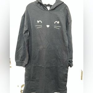 Girl dress with hoodie, cat, hoodie with cat ears, Carters, size 12